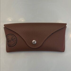 Ray-Ban Tan Leather Eyewear Case